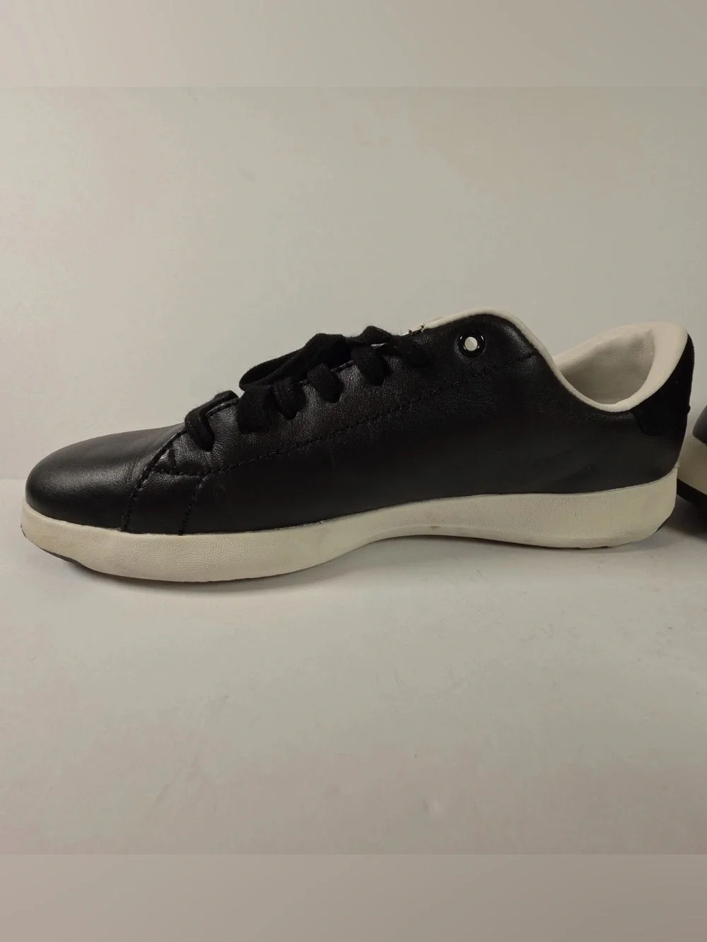 Cole Haan GrandPro Tennis Leather Black Optic White - Women's Size 10B - W02896